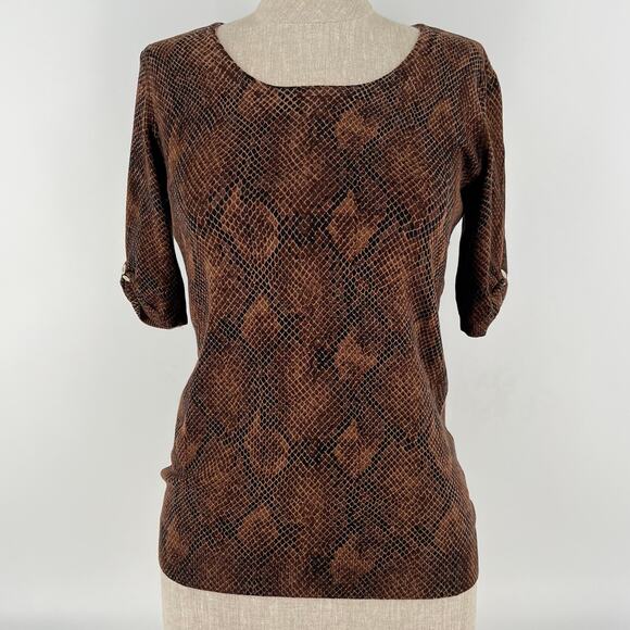 WHBM brown snake print sweater - Picture 4 of 9